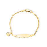 Baby Kinder Gelbgold Bracelet mit Schutzengel & Gratis Gravur - GB-489/9